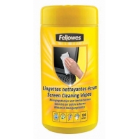 Fellowes FW99703 螢幕專用清潔濕紙巾 (100 片) 英國製造
