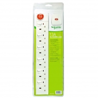 SCHNEIDER施耐德 13A 6位獨立有燈開關拖板