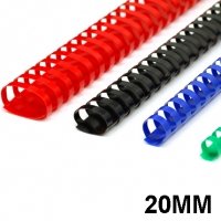 訂裝膠圈 A4-21圈 20mm (160頁)(100條/盒)