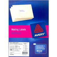 AVERY 磨砂透明噴墨打印標籤 (10張)