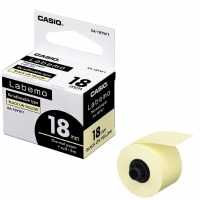 CASIO XA-18YW1 18MMX5M (黃底黑字) LABEMO TAPE LINEUP