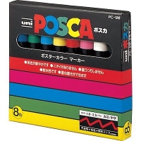 UNI POSCA PC-5M 海報彩色麥克筆 1.8 ~ 2.5 mm (8色...