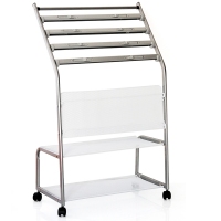 DL9304 報紙架 (4條報紙夾/1個雜志網/2格層架)